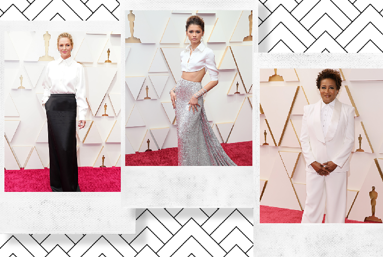 How a crisp white shirt turned the type star on the 2022 Oscars