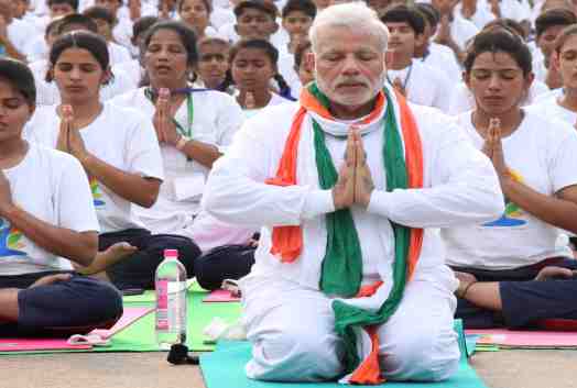 PM Modi urges residents to incorporate yoga in life